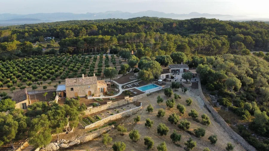 Estate house within orchards